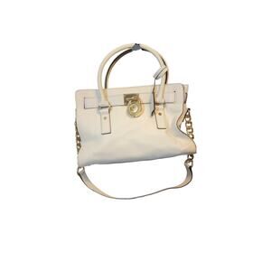 MK bag Hamilton leather satchel in cream
